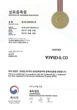 beleco-beauty-certificate-of-trademark-vivid&co